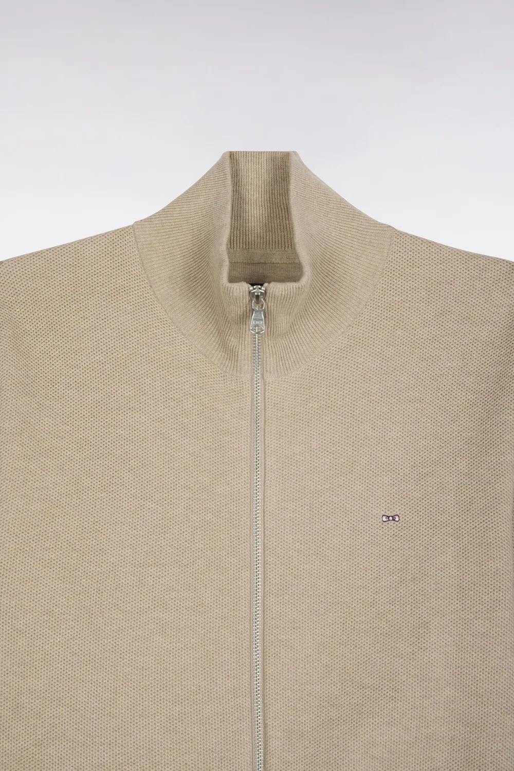 Eden Park H26MAICA0002 cardigan zippé beige coton