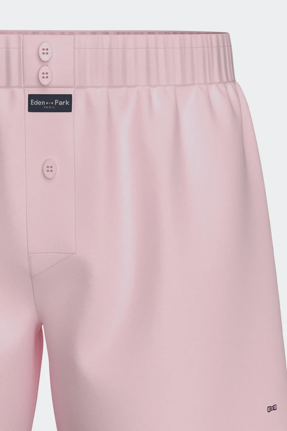 Eden Park caleçon popeline coton rose coupe classique
