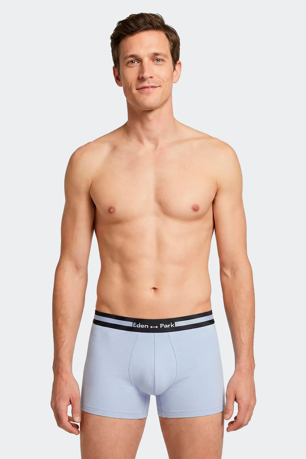 Eden Park lot 2 boxers coton stretch marine ciel