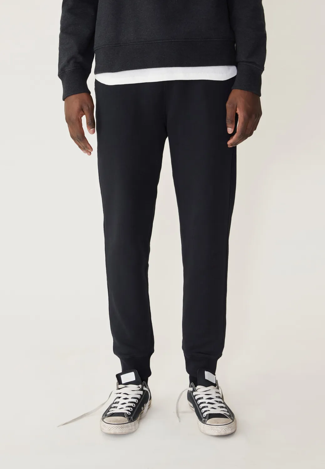 Loom Le jogging jogging noir M coton bio zippé