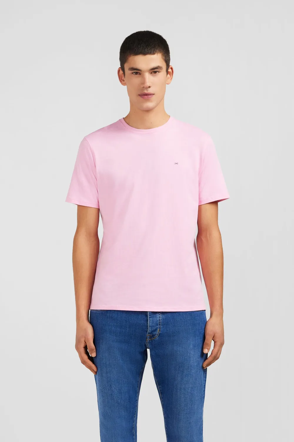 Eden Park t-shirt col rond coton Pima rose manches courtes