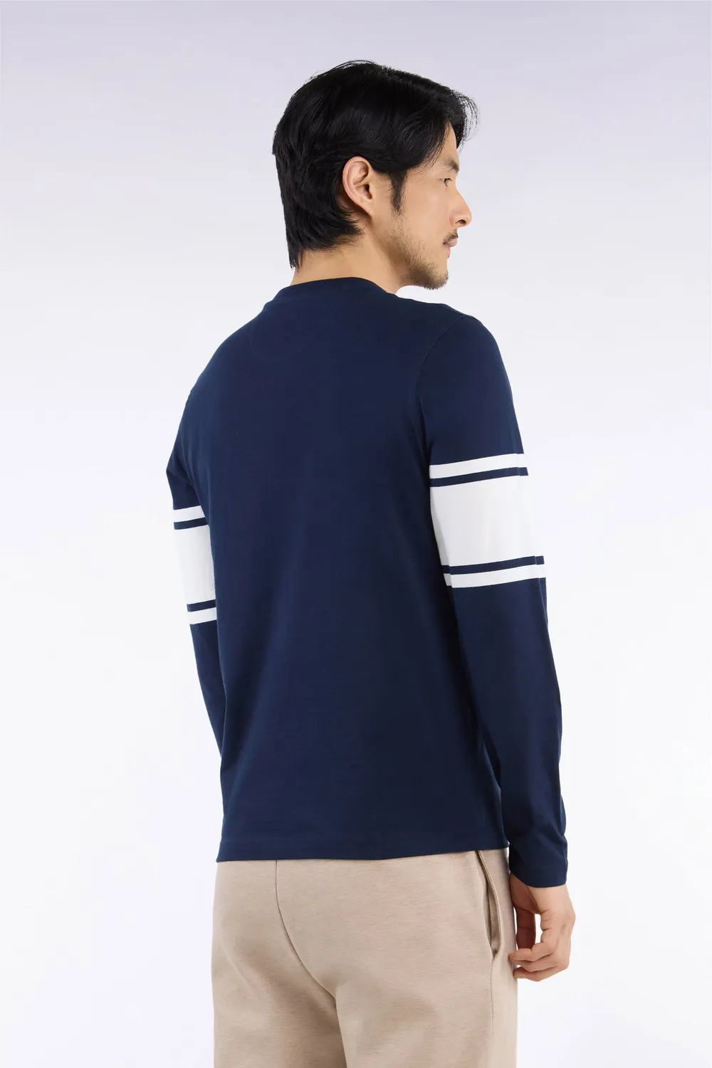 Eden Park t-shirt manches longues coton marine