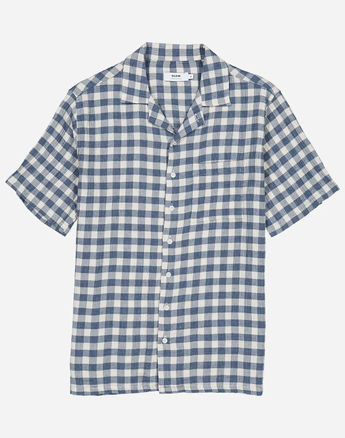 OLOW Aloha Piknik chemisette bleu gris gaze coton