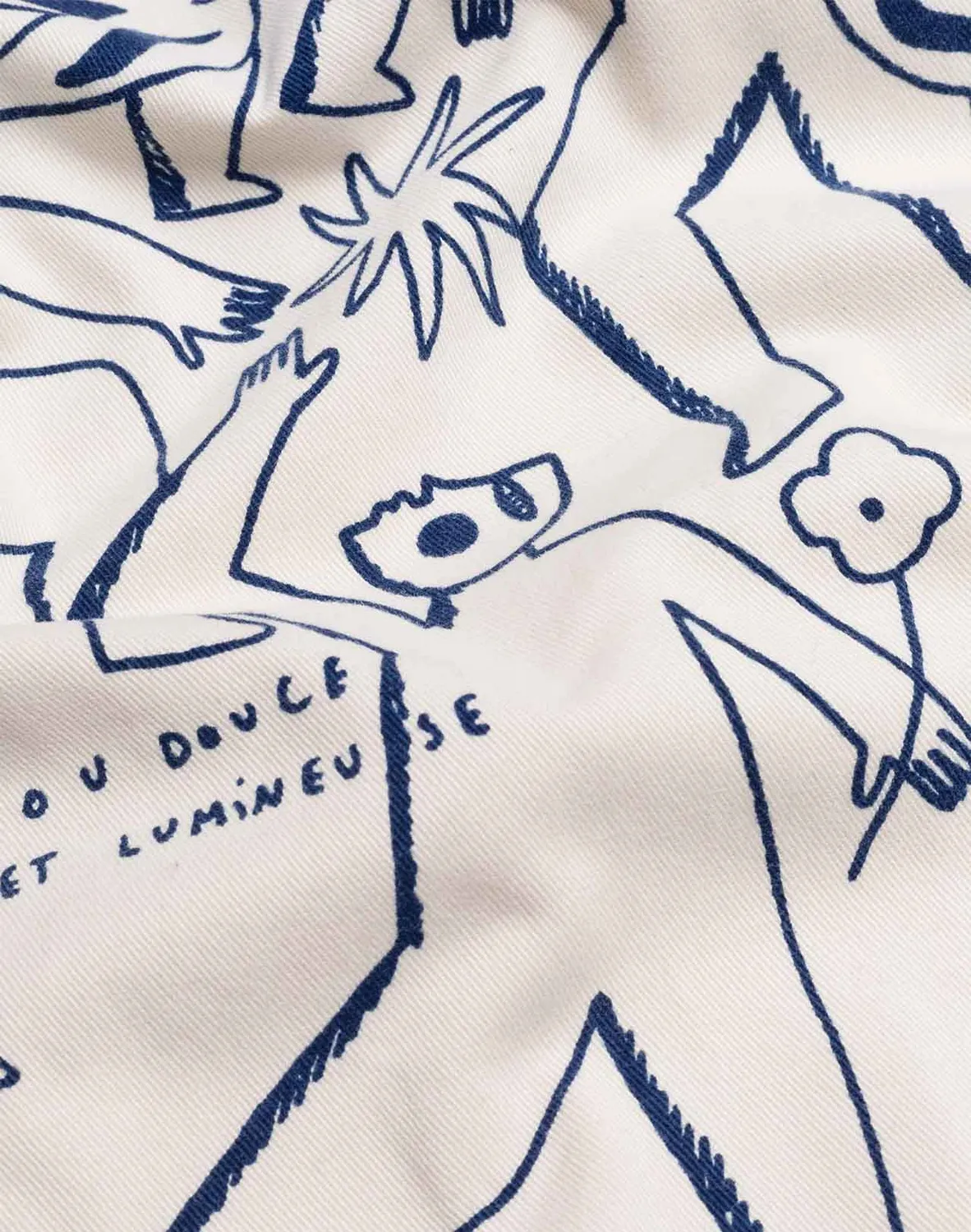 OLOW Decré Life Dance chemise homme beige et bleu coton