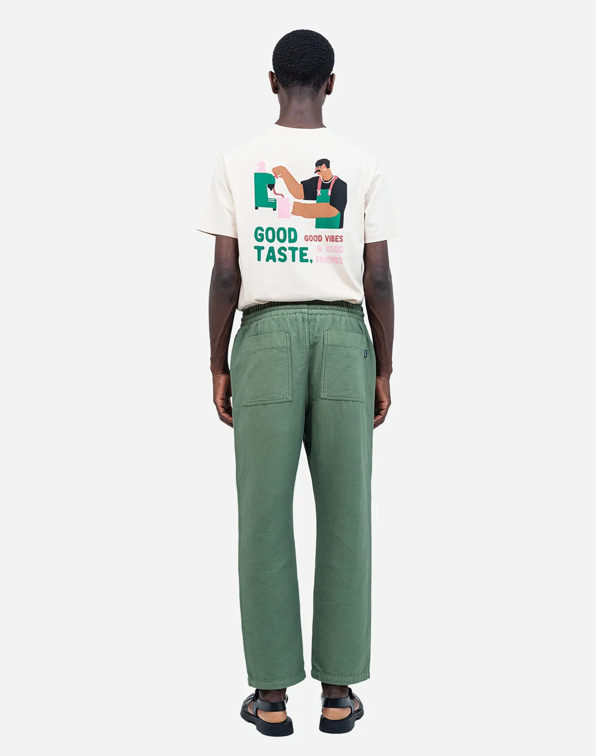 OLOW Hatha pantalon vert olive coton
