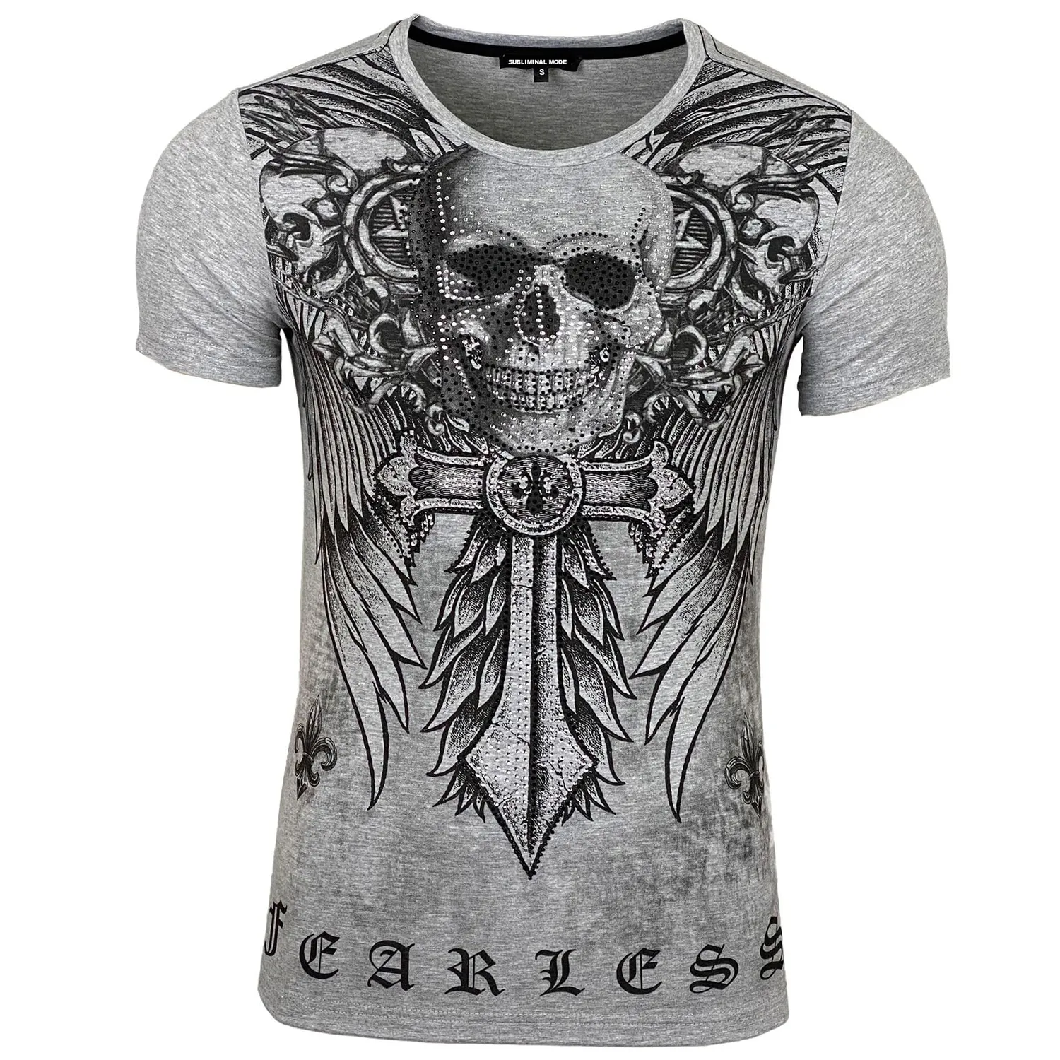 Subliminal Mode BX2314 t-shirt homme taille L tête de mort
