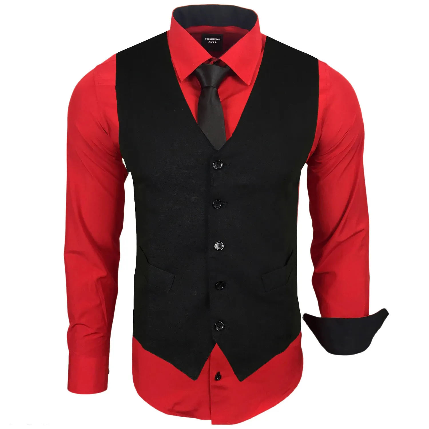 Subliminal Mode RN33 chemise cravate gilet homme