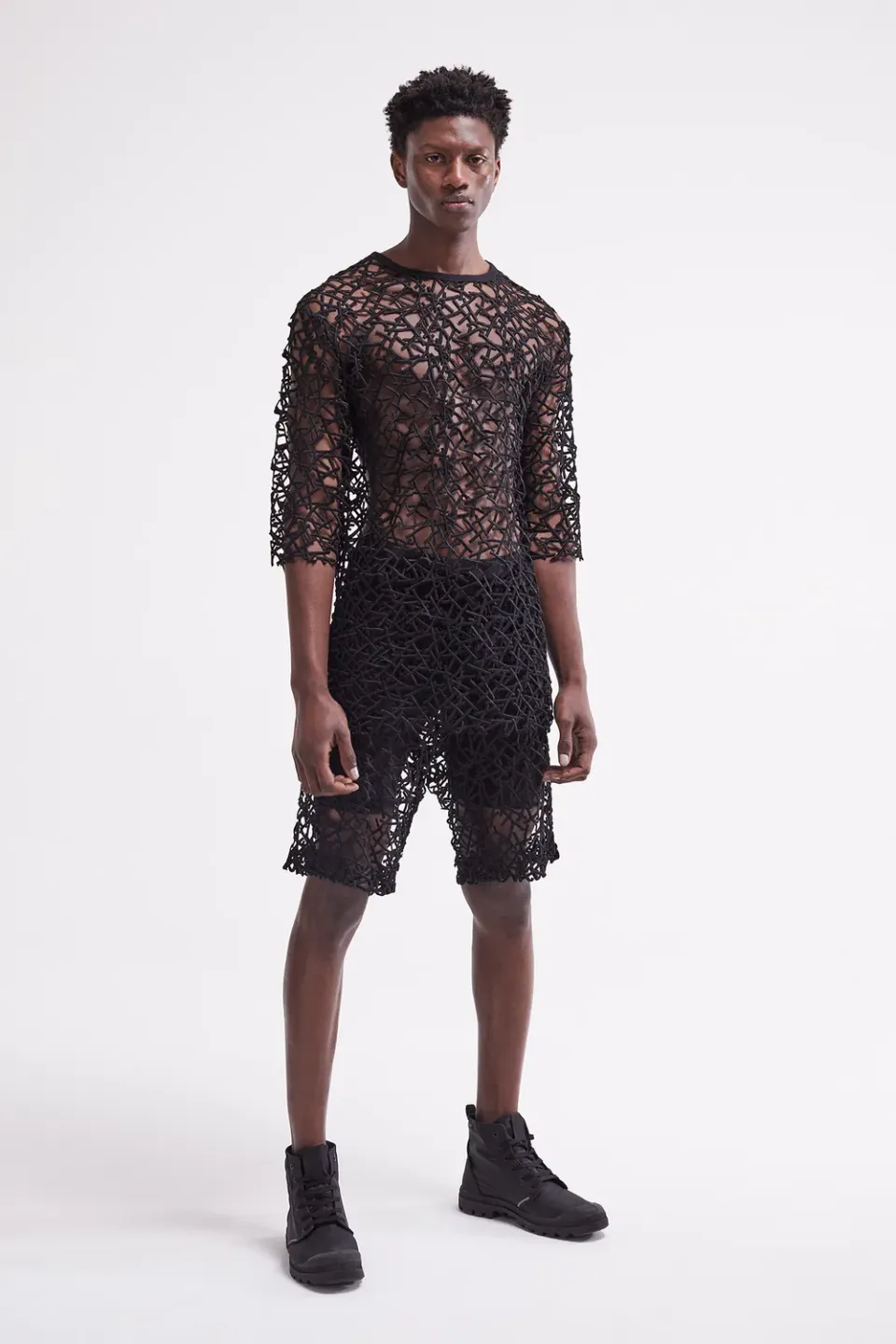 French Deal Spider Transparent short guipure