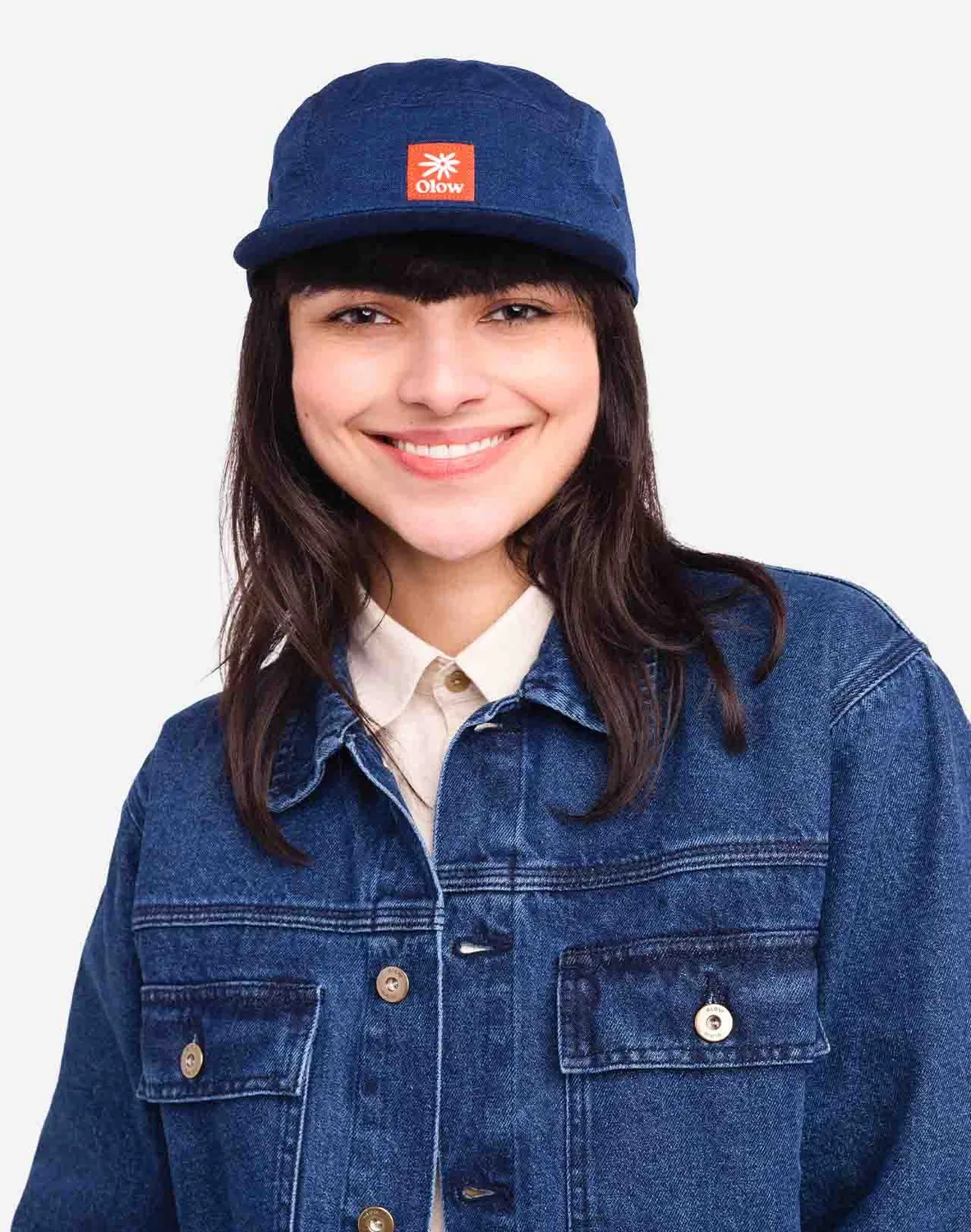 OLOW Flower casquette five panel denim bleu