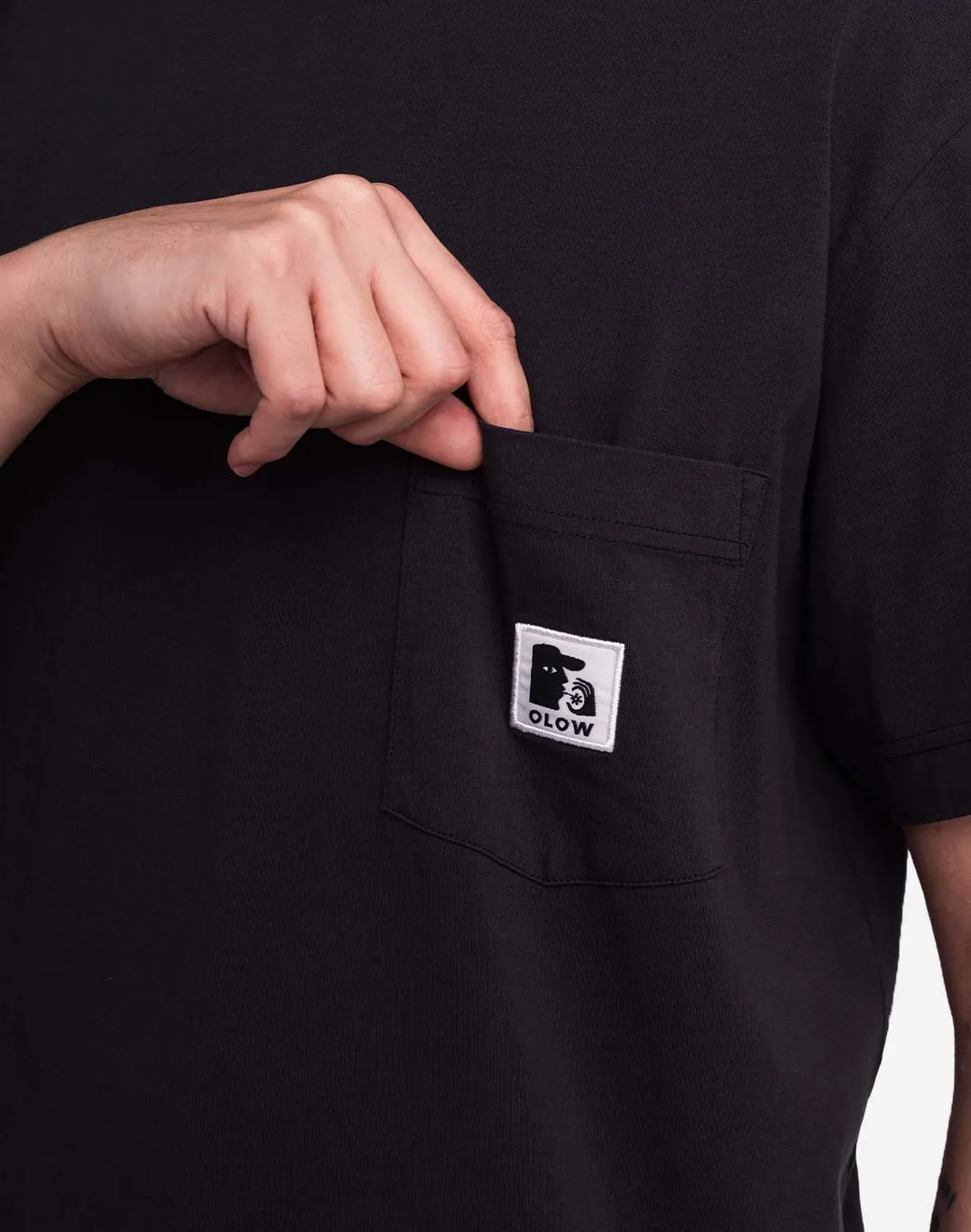 OLOW Japo t-shirt ample noir carbone coton bio