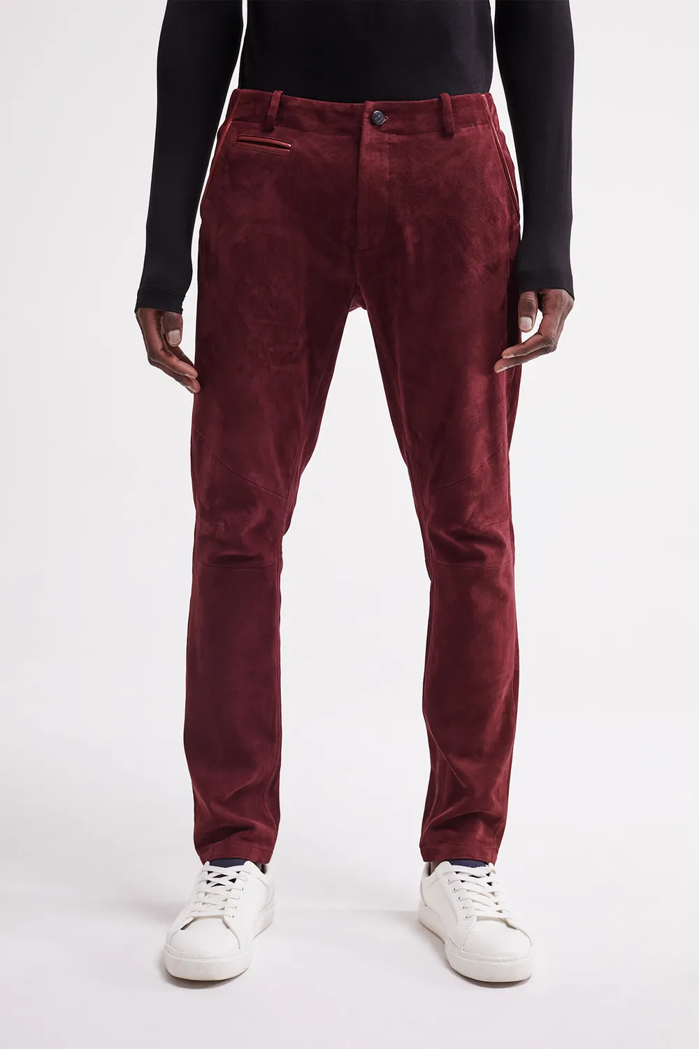 French Deal Sensation pantalon cuir stretch noir