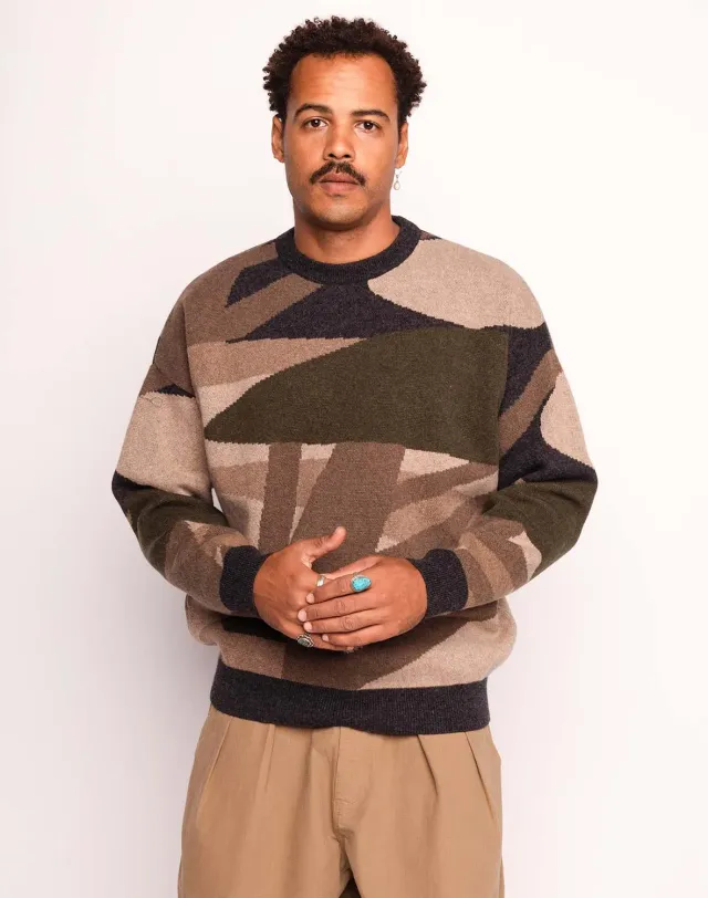 OLOW Pinhal pull laine mérinos multicolore