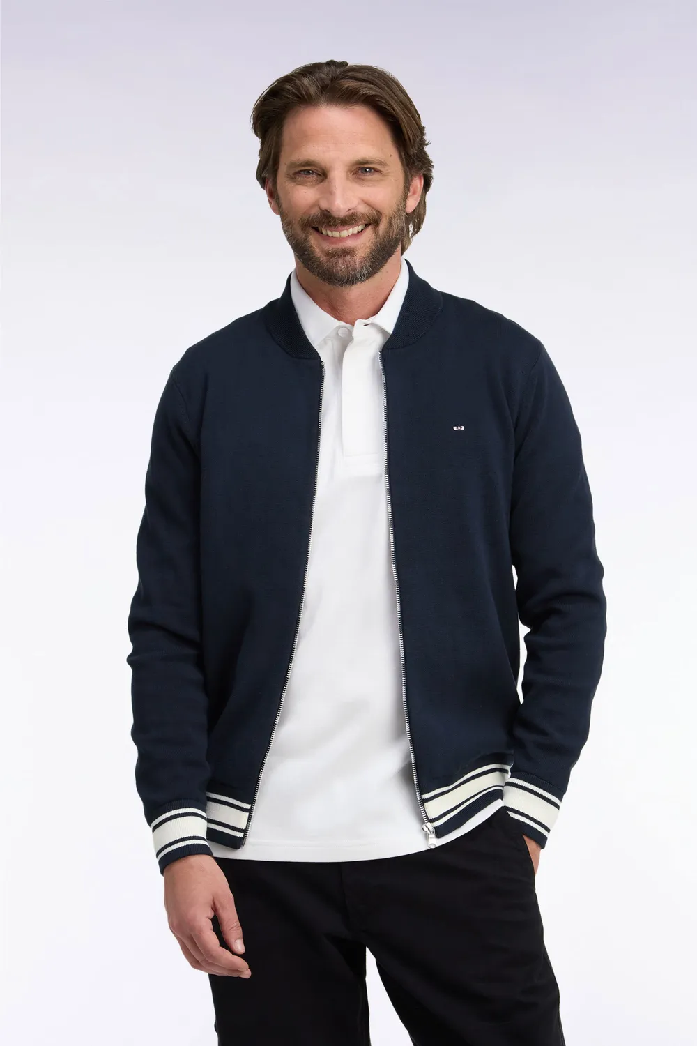 Eden Park College cardigan teddy marine droit