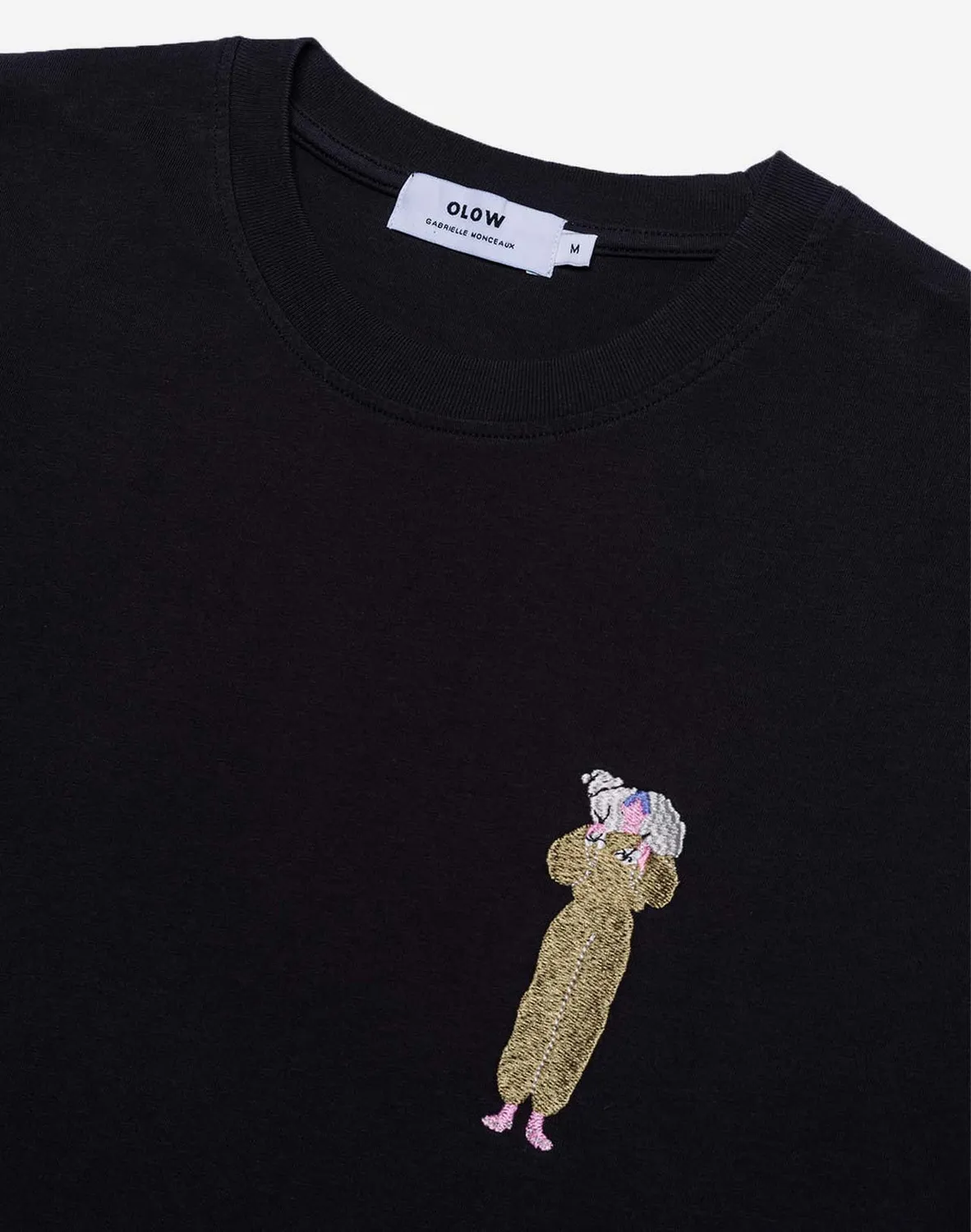 Olow Lamb t-shirt noir carbone coton bio