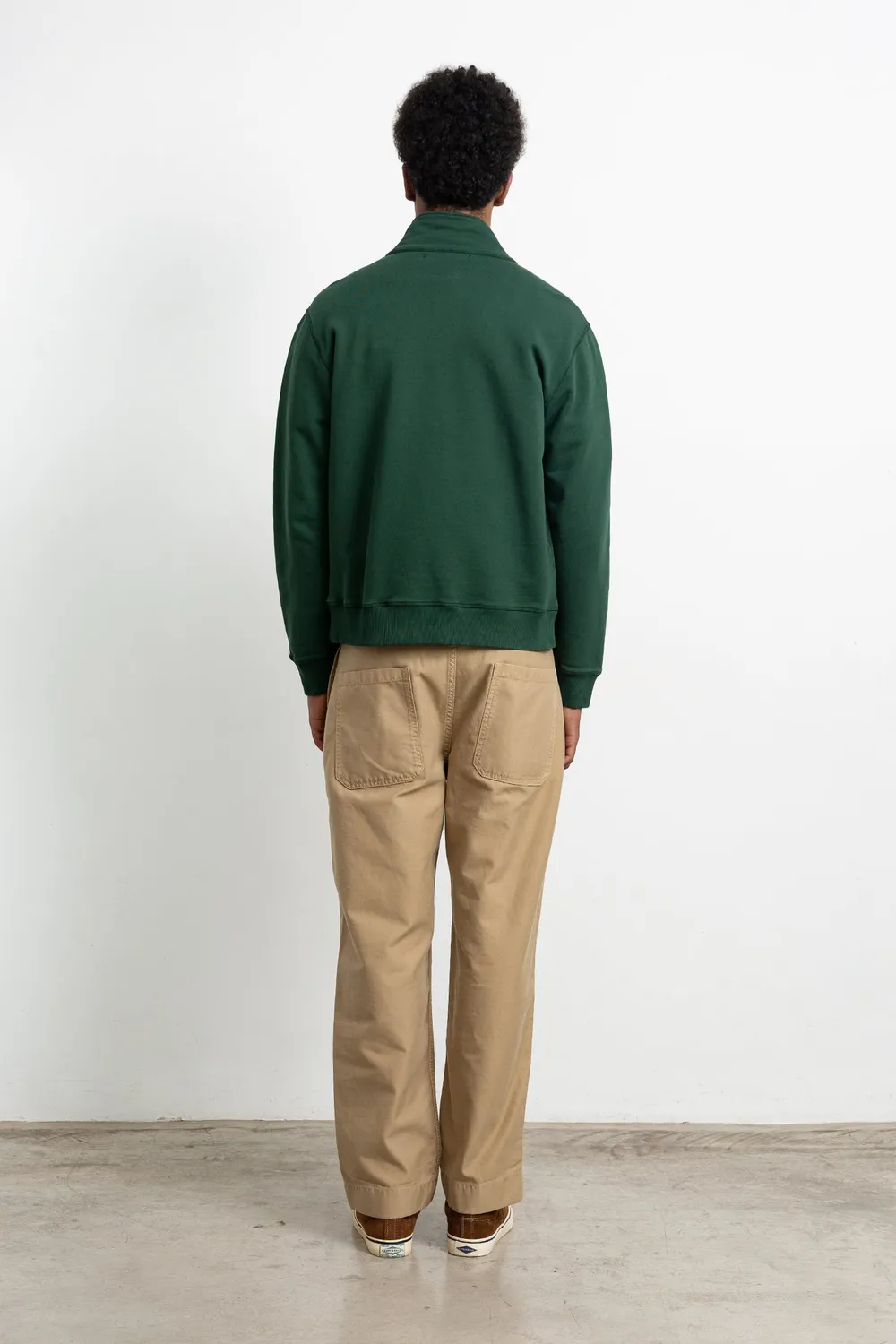 Edmmond Studios Duck Zip sweat zippé vert 450gr