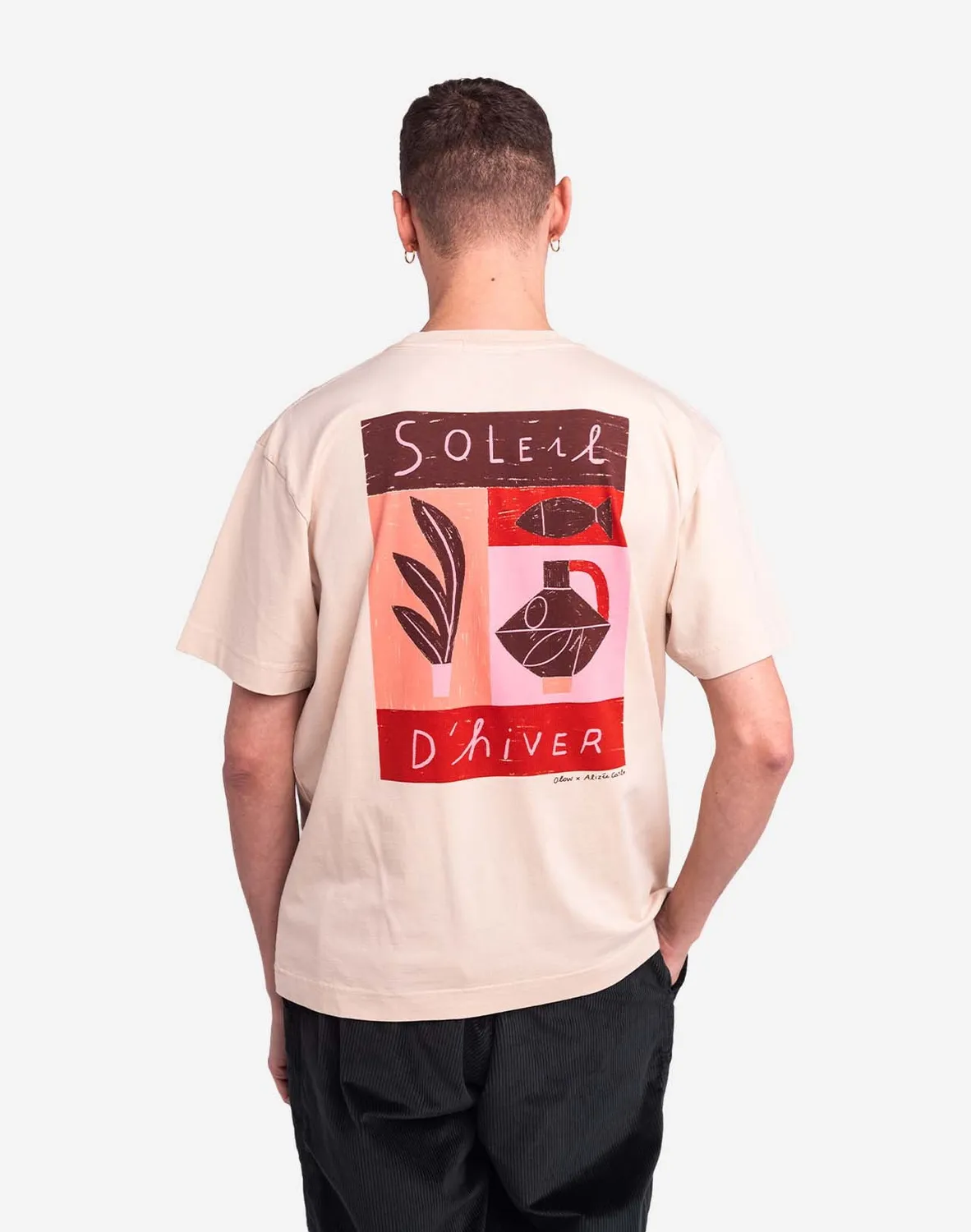 Olow Soleil d'hiver t-shirt crème ample