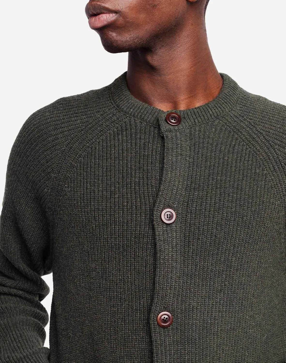 OLOW Tricot gilet vert forêt recyclé