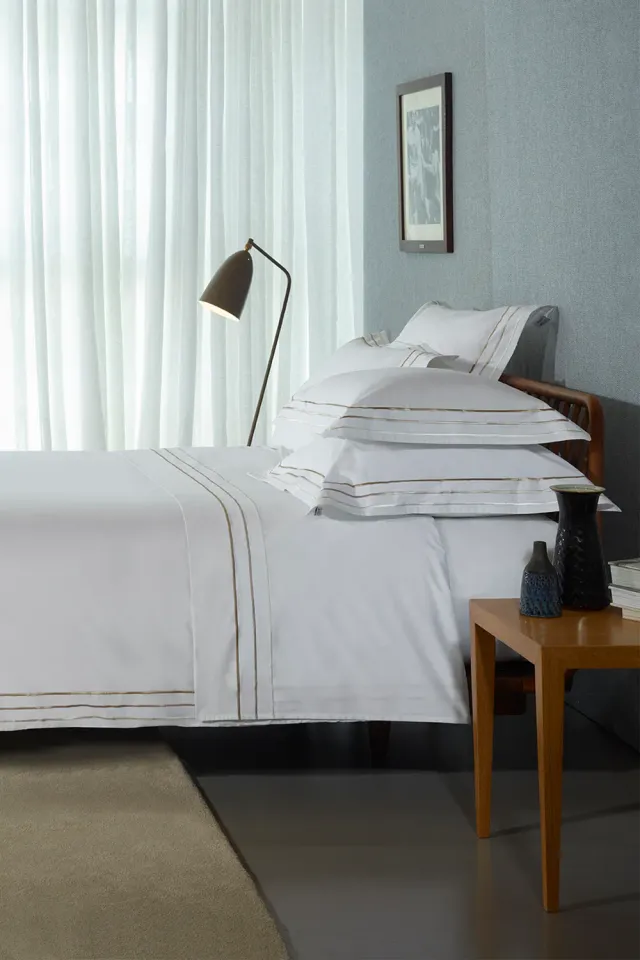 Eden Park housse de couette blanche coton Égyptien 240x220