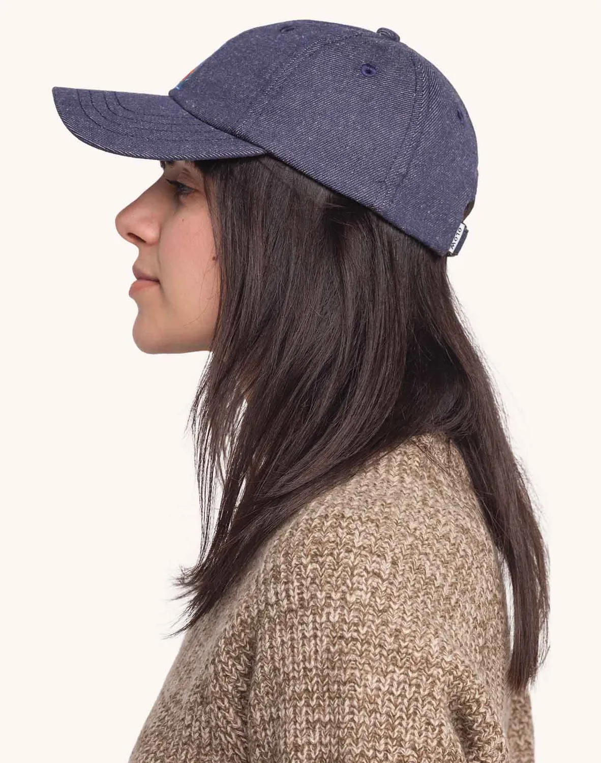 OLOW Six Panel Free Mind casquette denim bleu