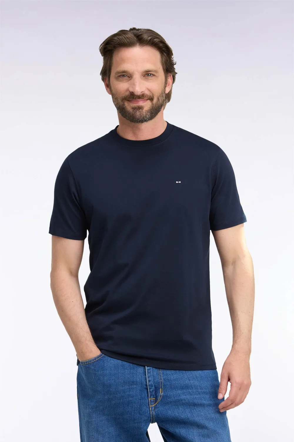 Eden Park T-shirt coton Pima marine homme nœud papillon