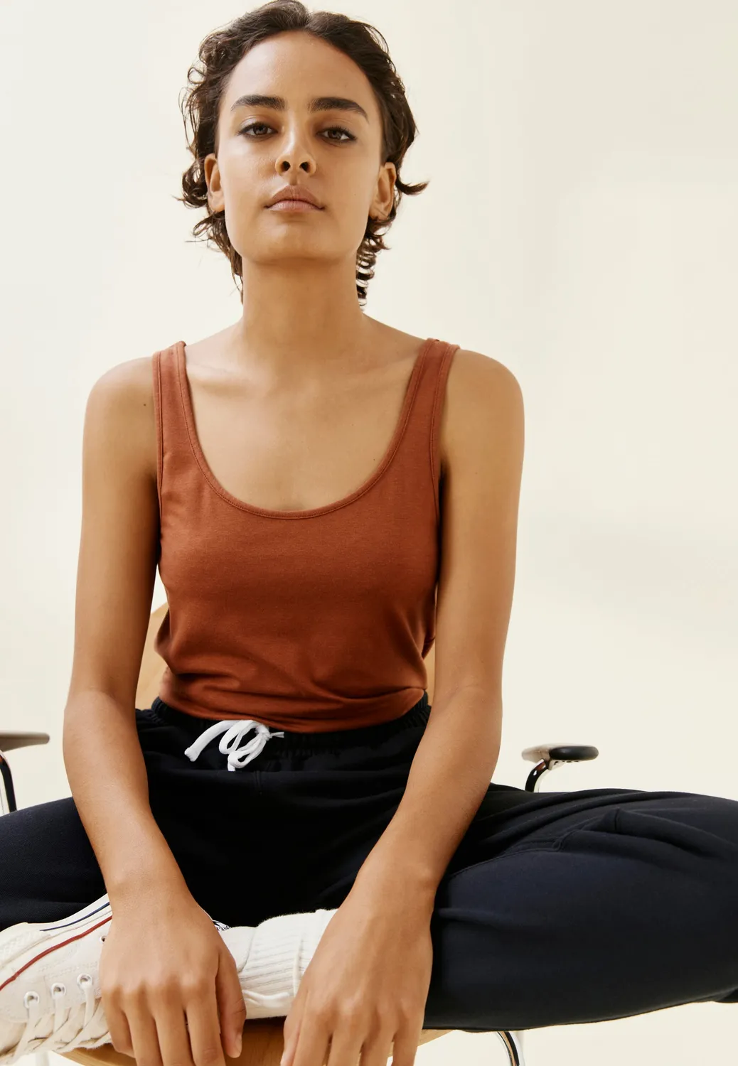 Loom Le débardeur Tencel débardeur noir M fluide