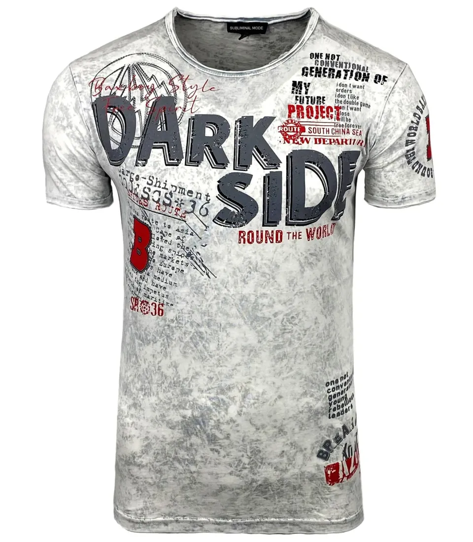 Subliminal Mode BX146 t-shirt homme coton blanc M vintage