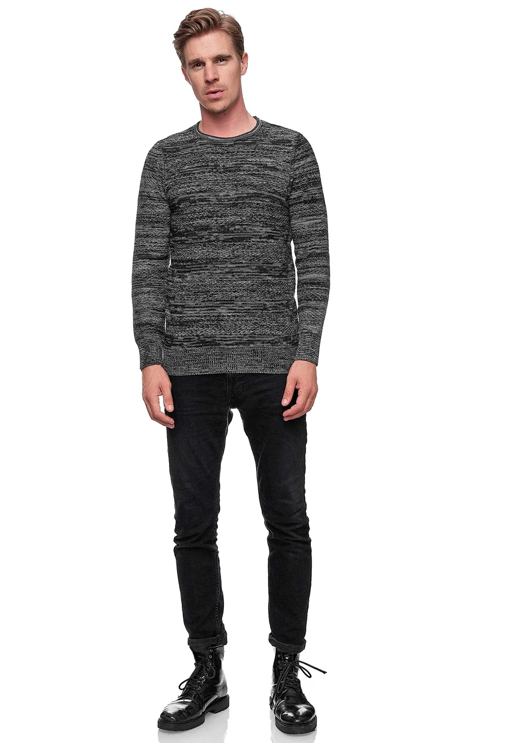 Subliminal Mode BX1732 pull homme col roulé maille