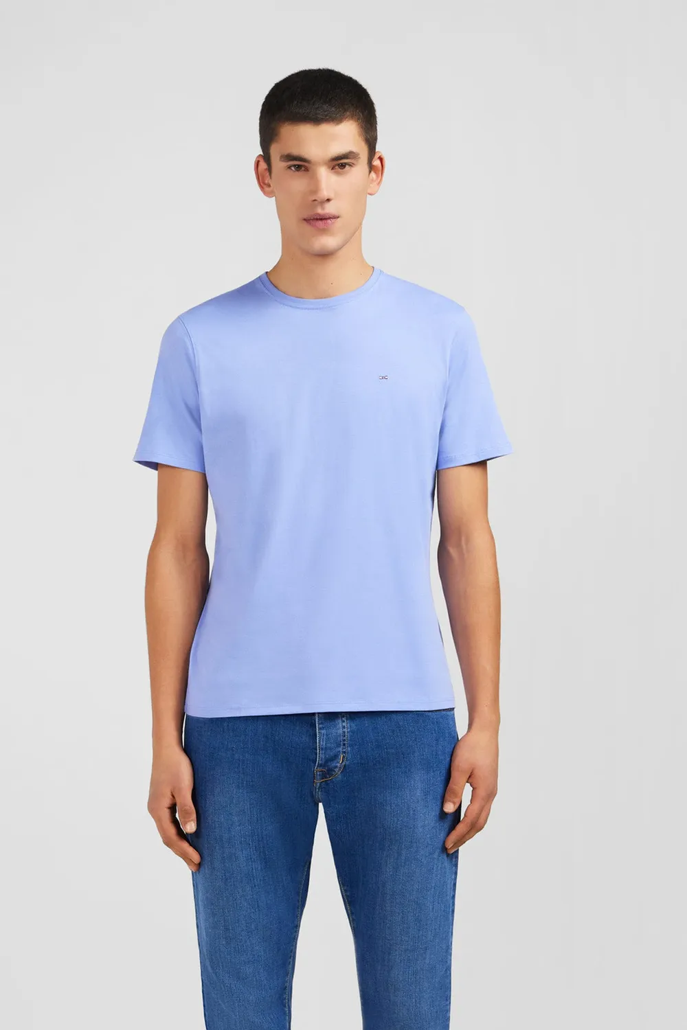 Eden Park PPKNITCE0007 t-shirt homme bleu coton pima