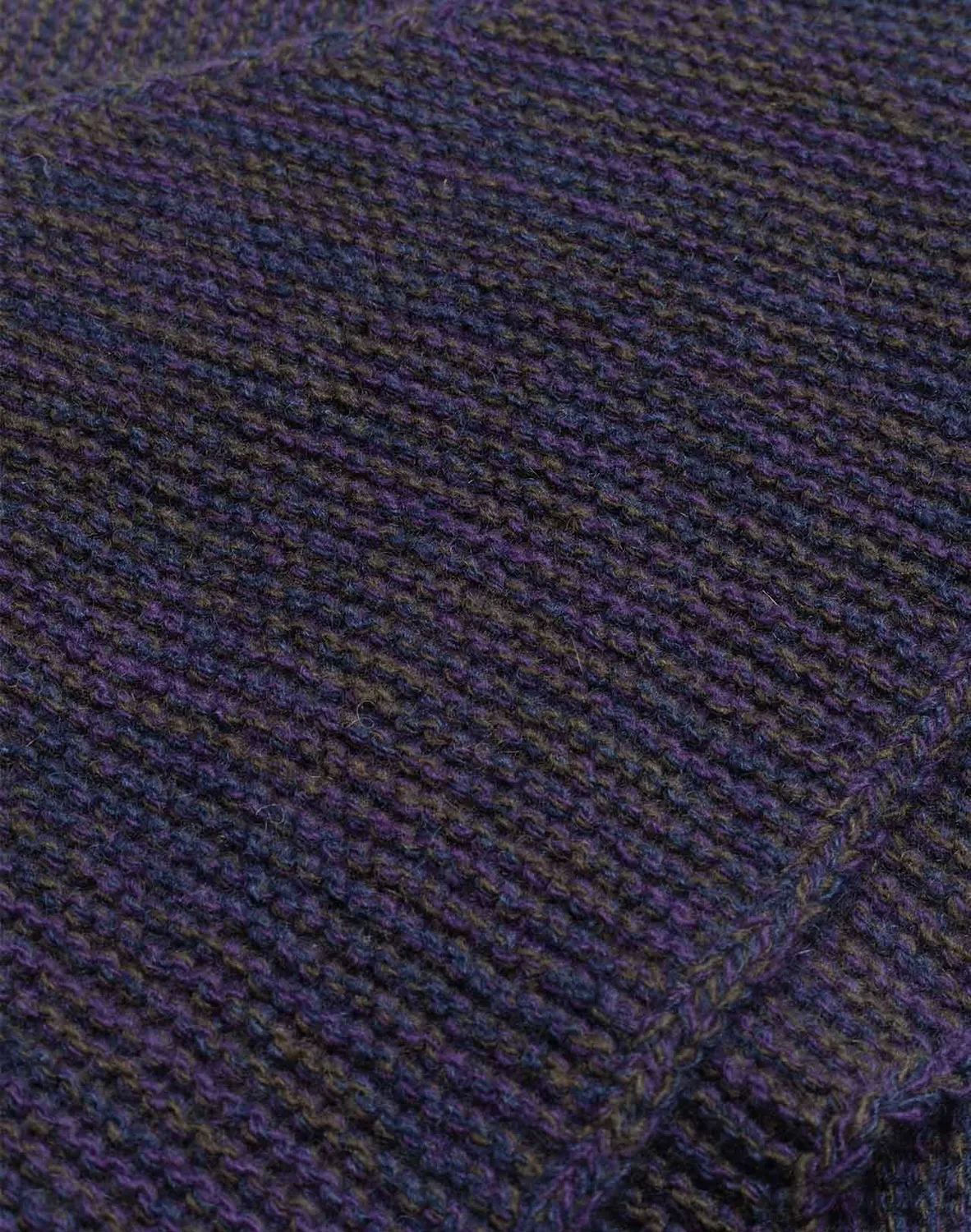 Olow Kolmio écharpe bleu marine chiné mérinos