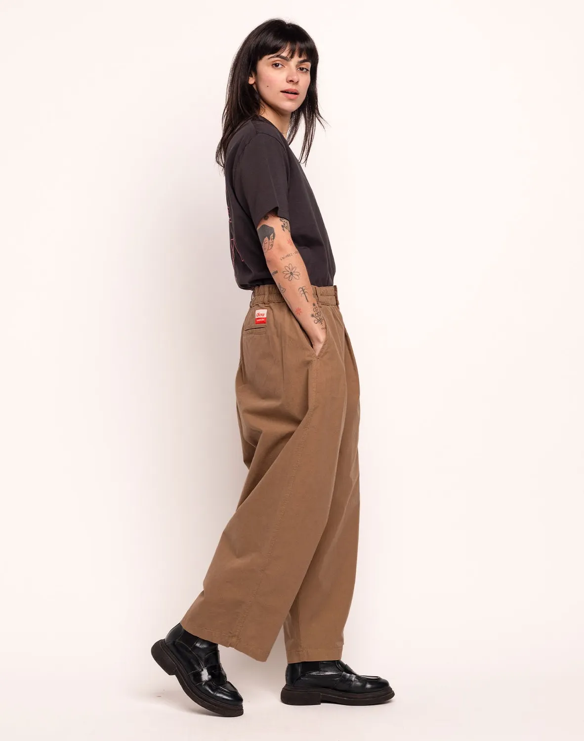 Olow Cargeot pantalon cargo taupe coton bio