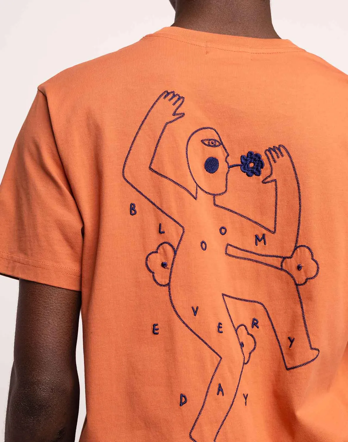 OLOW Let Go t-shirt mandarine brodé
