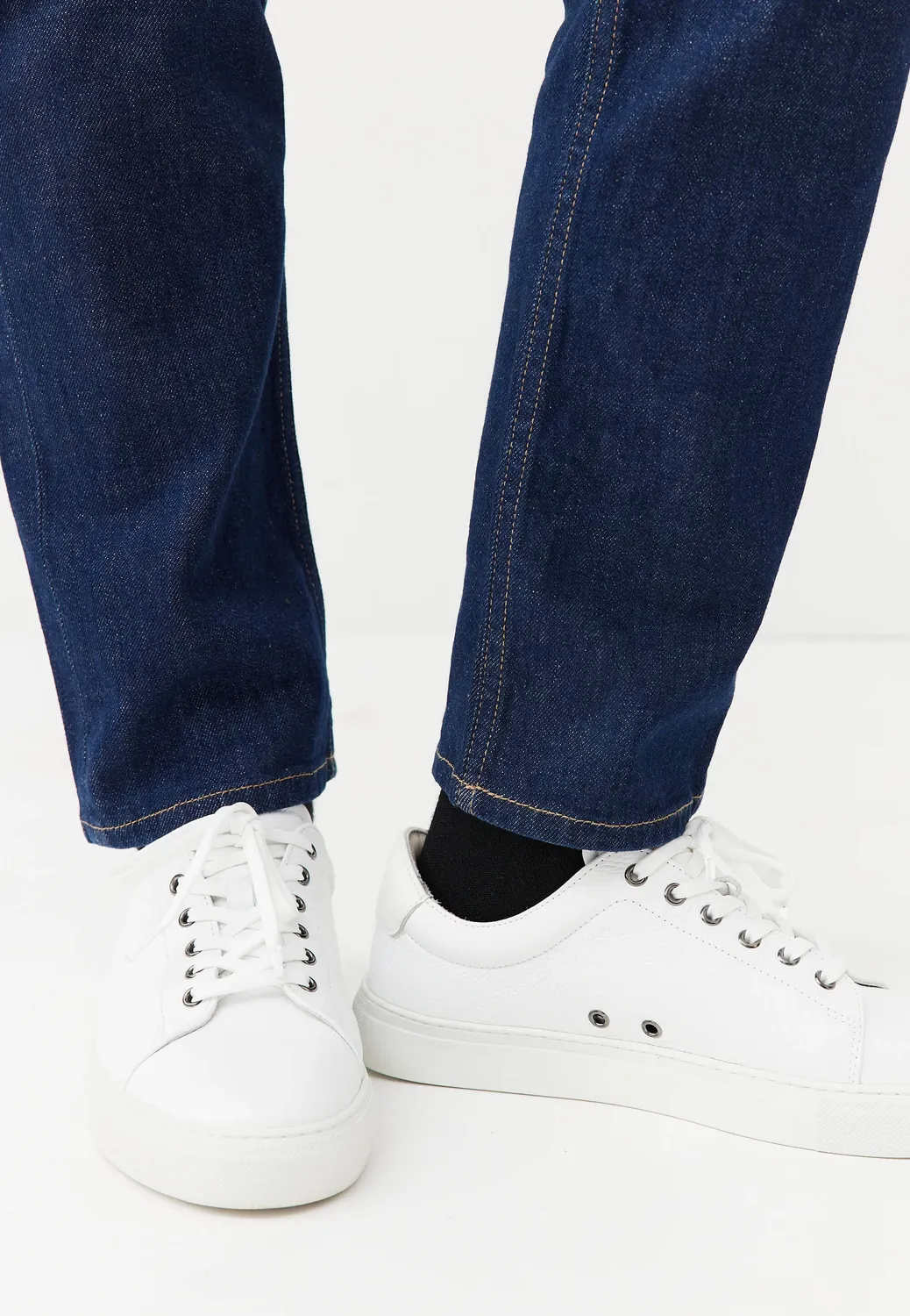 Loom baskets sneakers cuir blanc