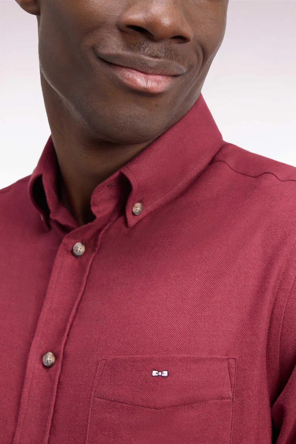 Eden Park Club Classique chemise homme rouge coton coupe droite