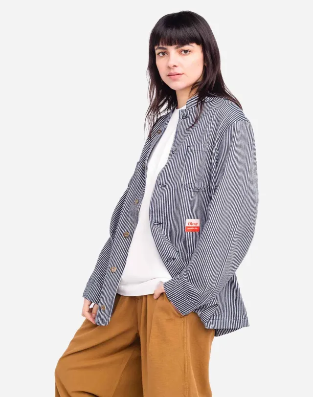 OLOW Handy Stripes veste jean rayée coton bio