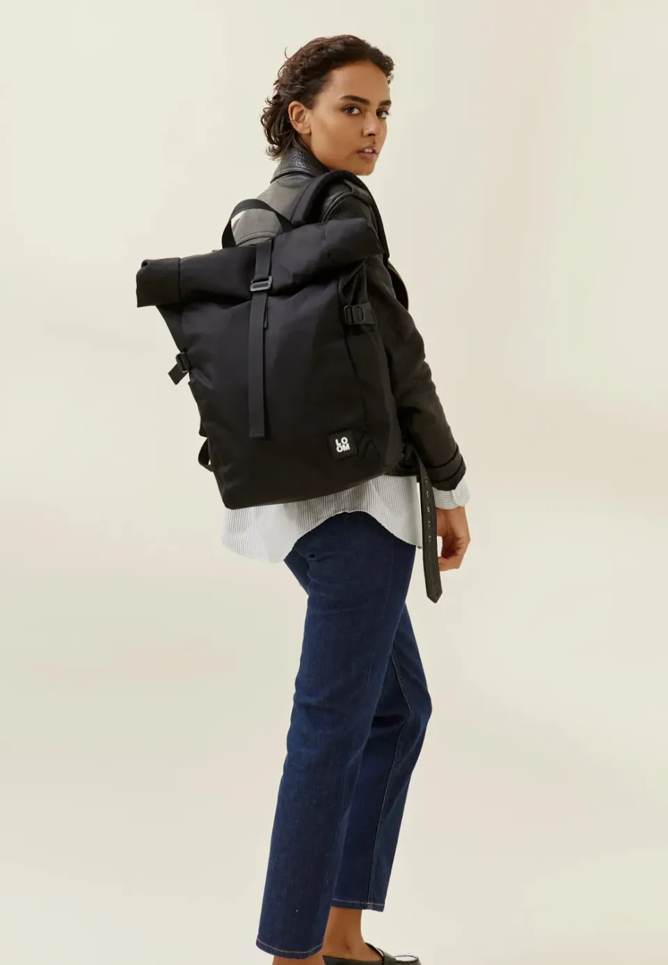 Loom sac à dos roll top bleu cobalt