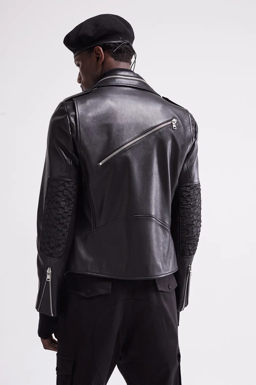 French Deal Perfect veste cuir agneau perche du Nil