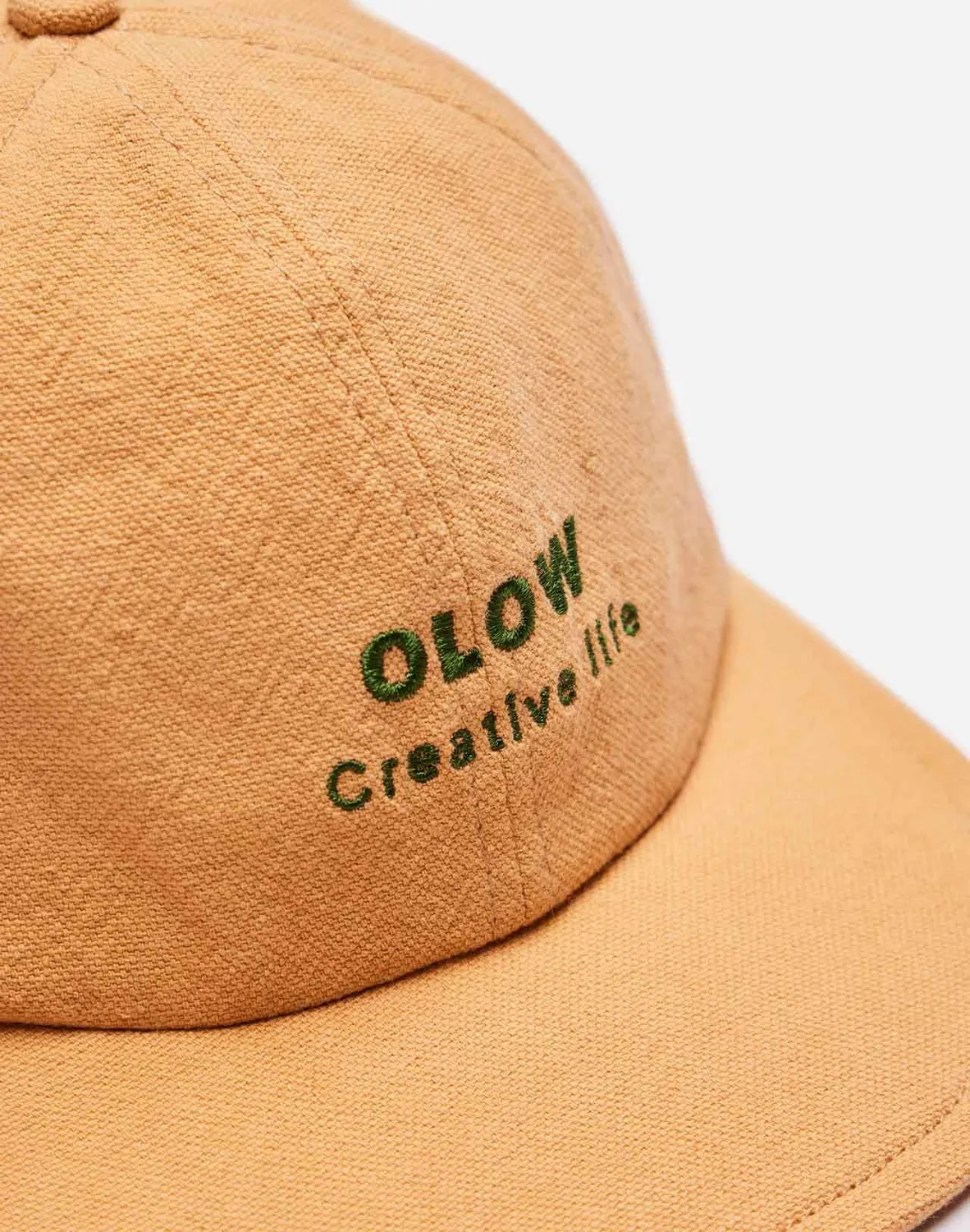 OLOW Creative Life casquette jaune ocre coton recyclé