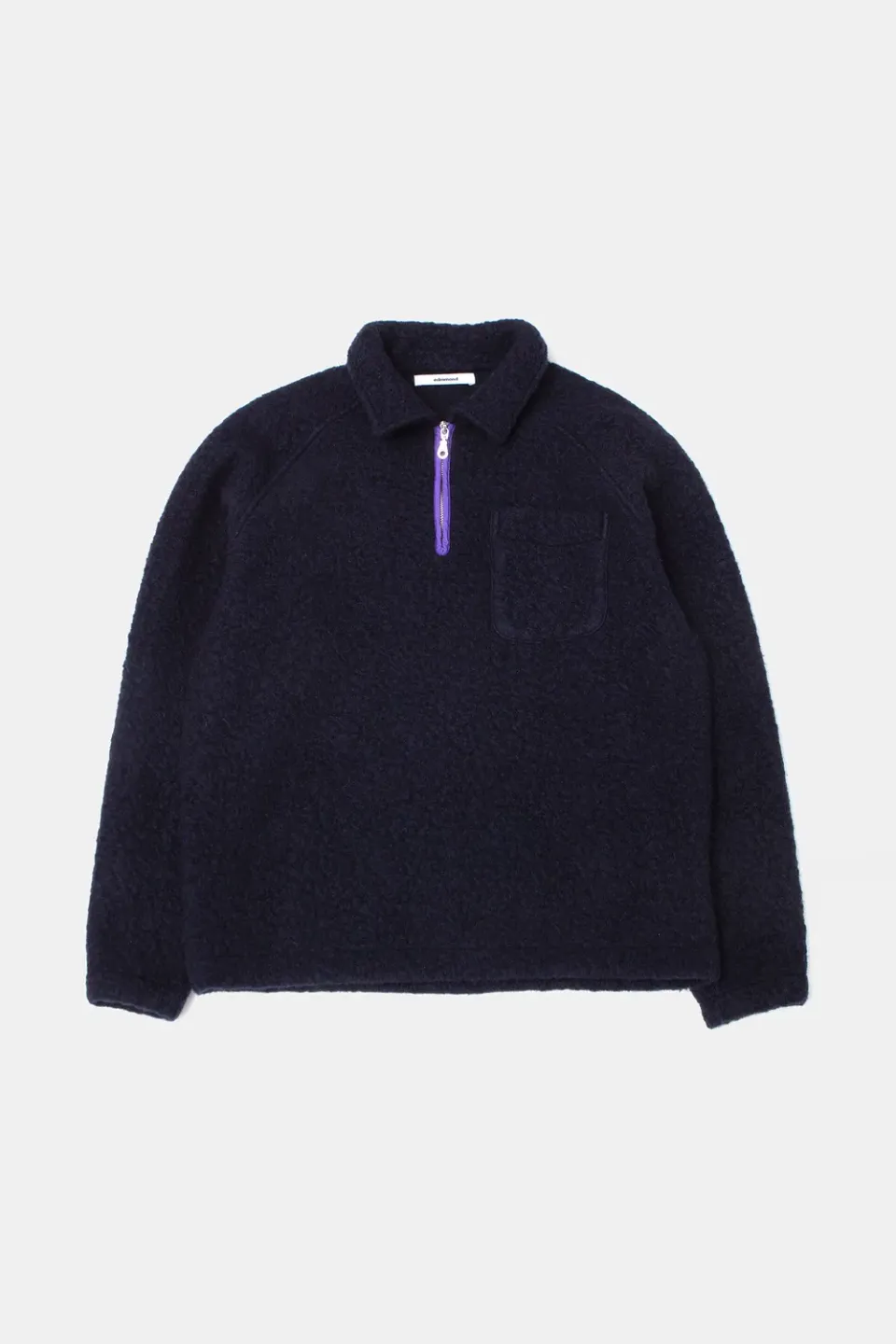 Edmmond Studios Unconventional Zip sweat marine polaire