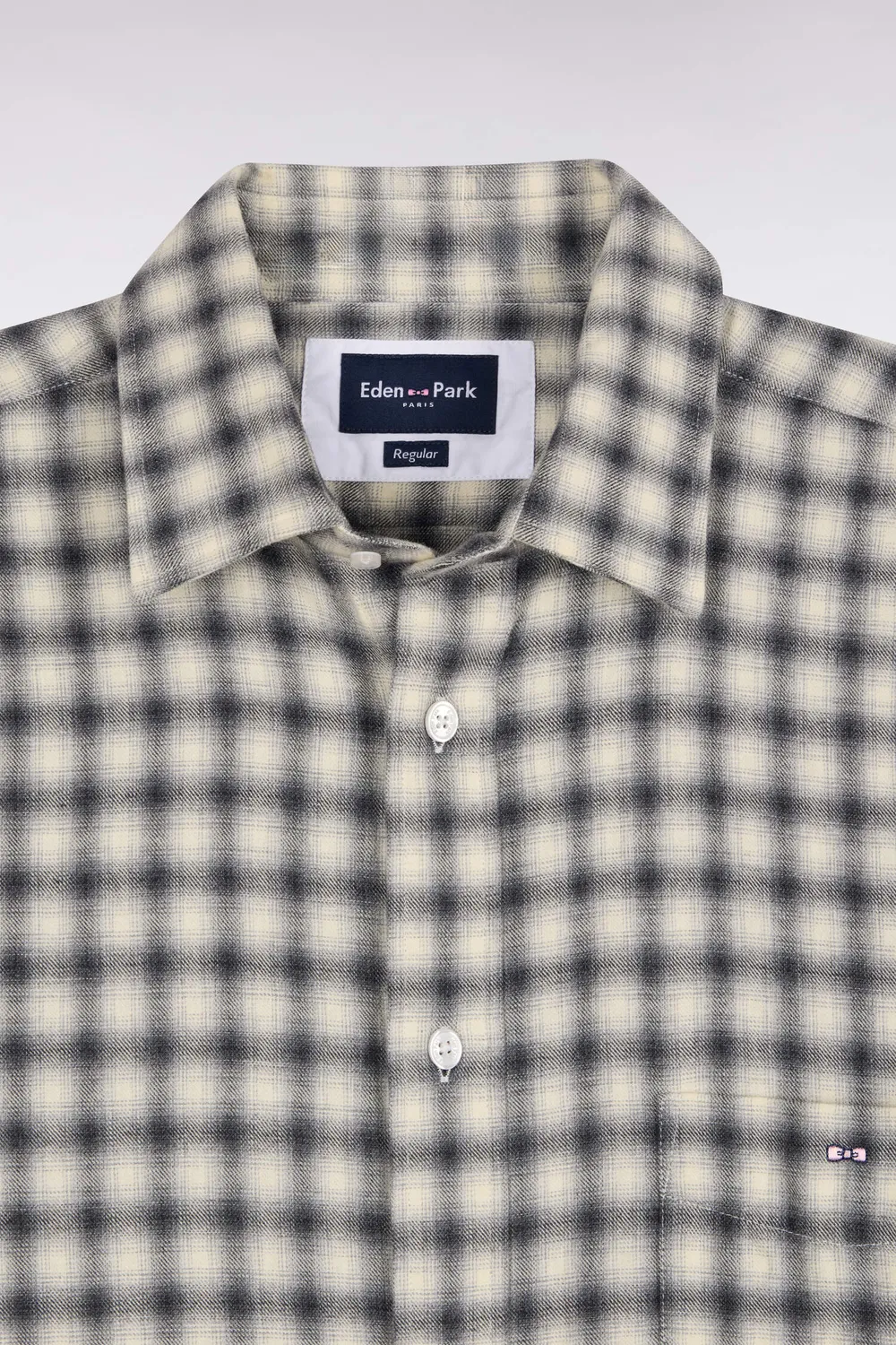 Eden Park H26CHECL0063 chemise homme écrue carreaux coton