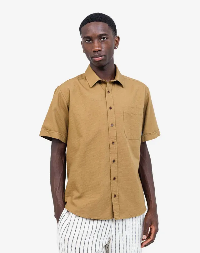 OLOW Lewis chemisette marron coton corozo