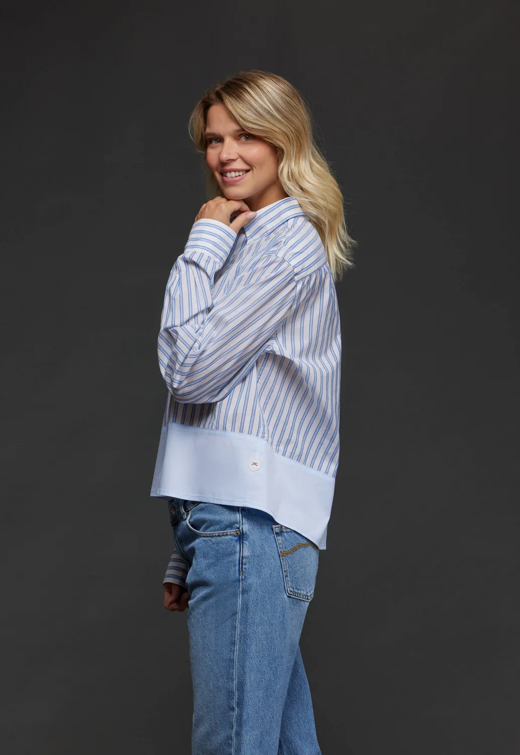 Eden Park Pap'Atelier chemise coton upcyclée bleue M