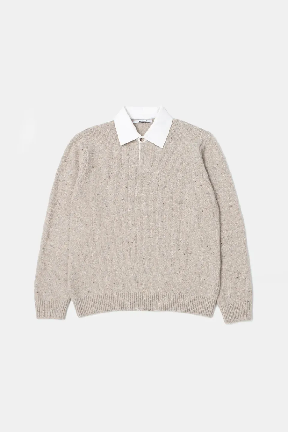 Edmmond Studios Paris polo taupe tweed contraste