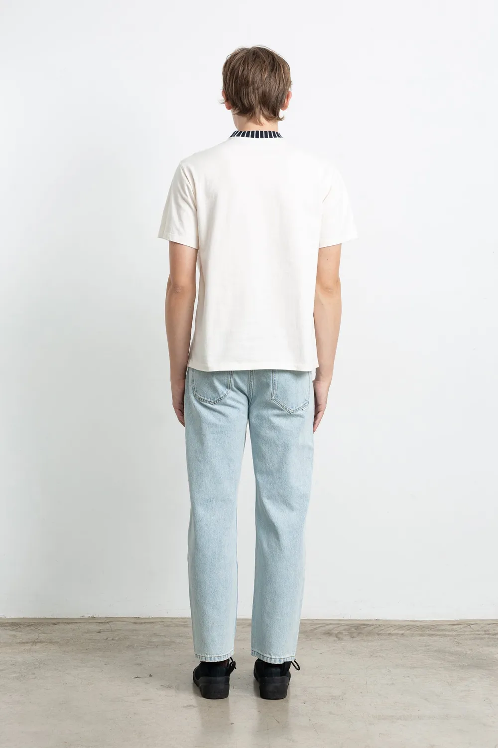 Edmmond Studios Loom t-shirt homme blanc cassé brodé 220g