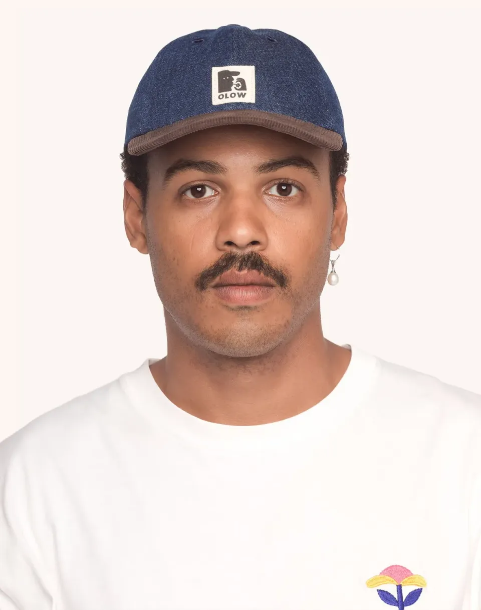 Olow Stanton casquette six panel bleu marron TU