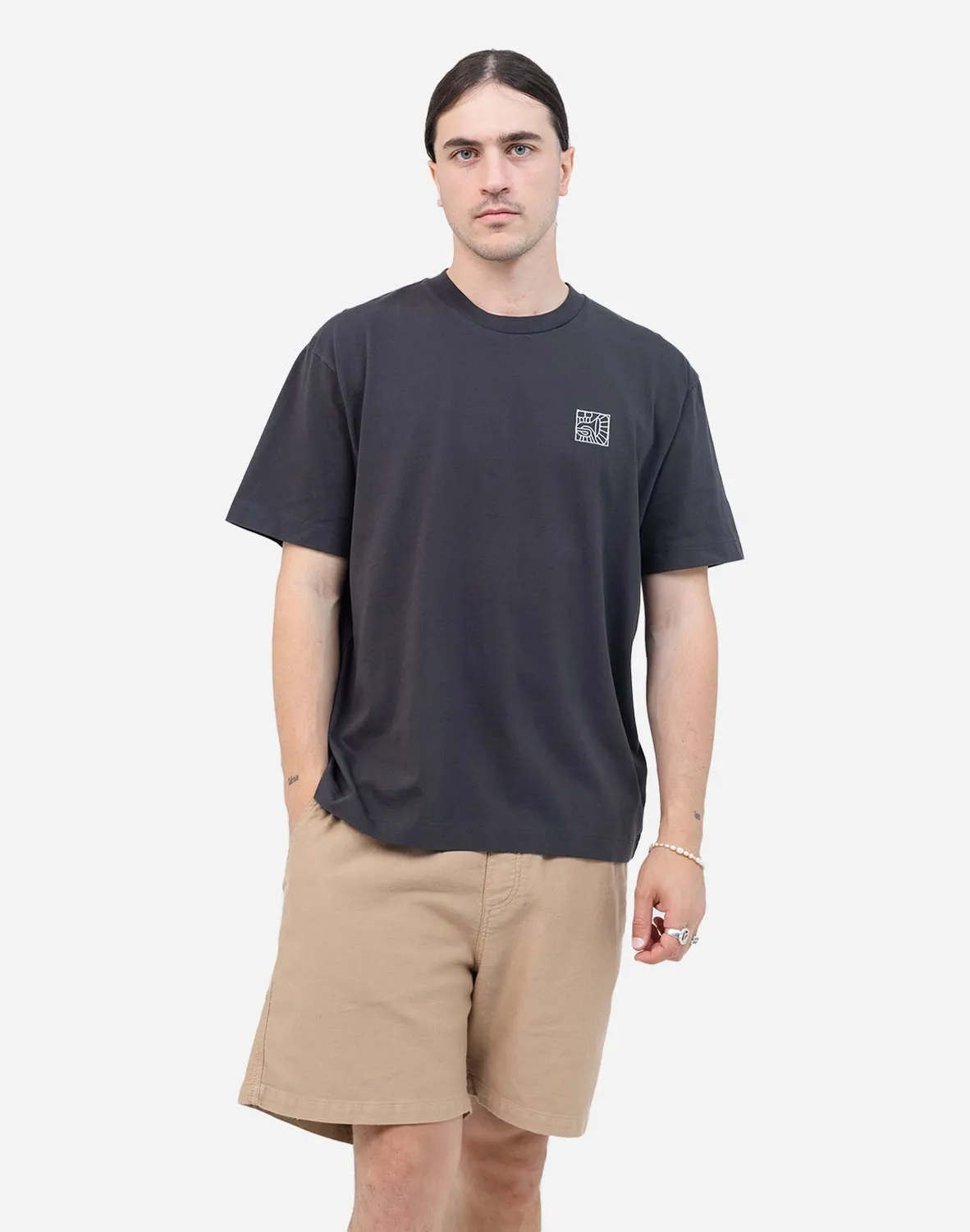Olow Jazzy t-shirt ample noir carbone coton bio