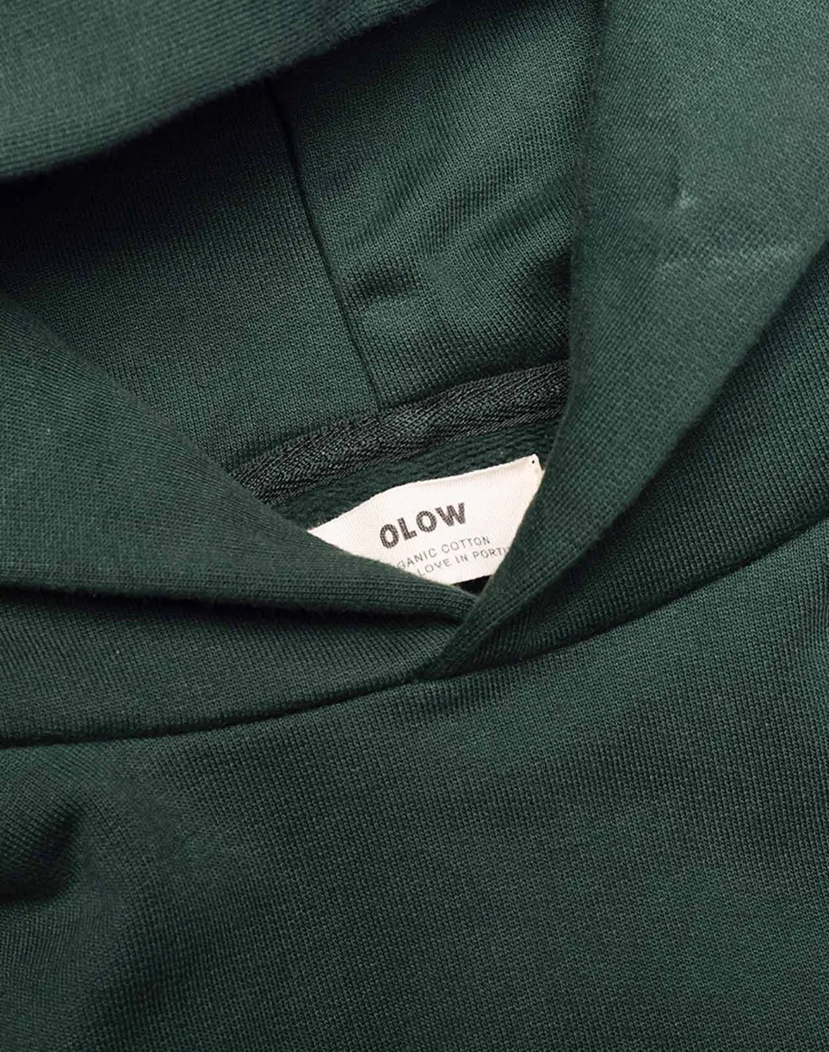 Olow Houdini sweat capuche vert mélèze molleton 430g