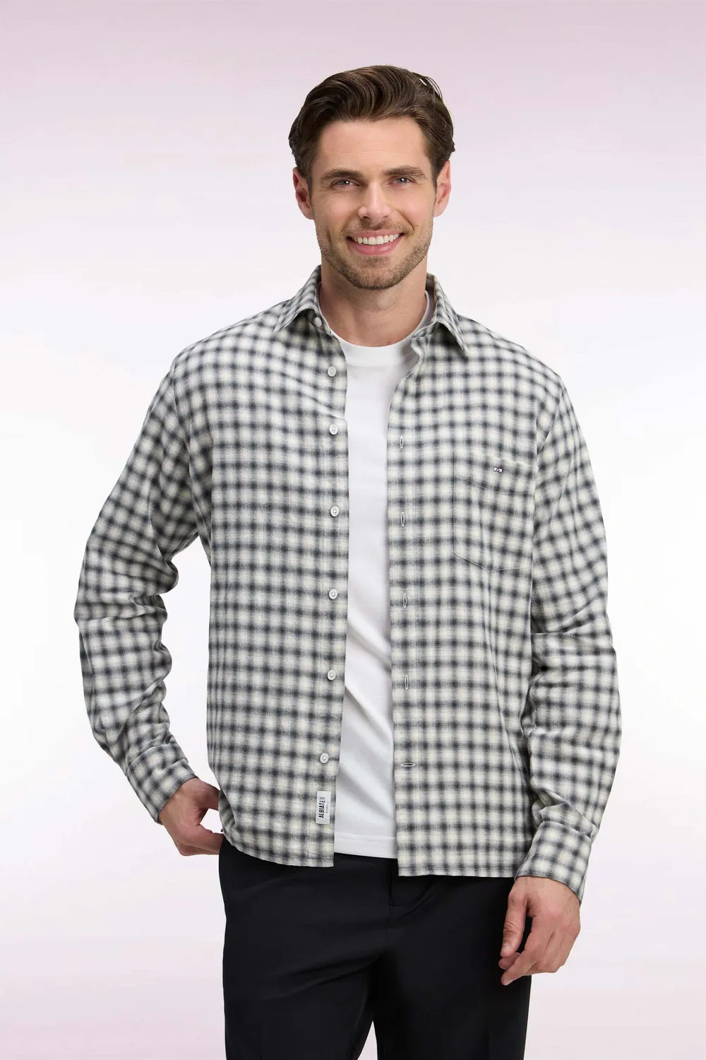 Eden Park H26CHECL0063 chemise homme écrue carreaux coton
