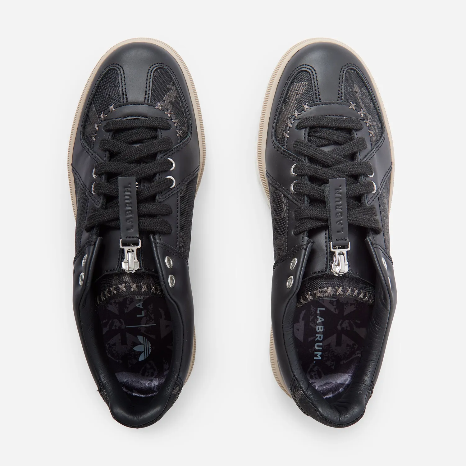 Labrum BW Army sneakers cuir noir beige semelle épaisse