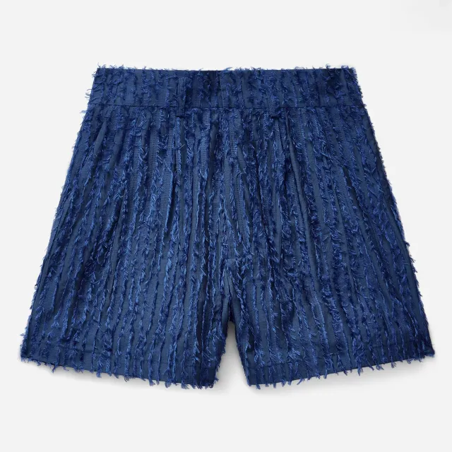 Labrum Black Label Blue Frayed Striped Tailored short homme bleu