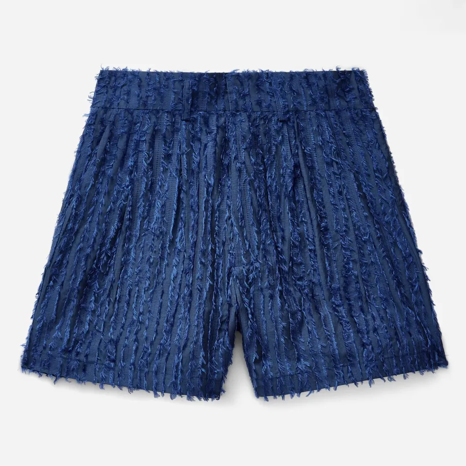 Labrum Black Label Blue Frayed Striped Tailored short homme bleu